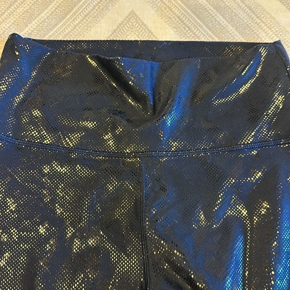 Wear it to Heart (WITH) Women’s High Waist Blue Black w Viper Foil Leggings - L - Picture 4 of 6